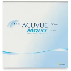 Johnson & Johnson 1-Day Acuvue Moist Tageslinsen 90er Packung - Kontaktlinsen mit UV-Schutz und exklusiver Benetzungstechnologie für ein den ganzen Tag über angenehmes Tragegefühl.