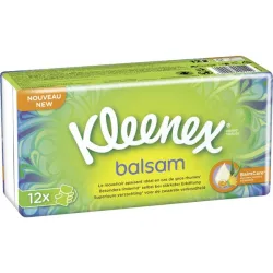 Kimberly-Clark GmbH KLEENEX® Balsam Taschentücher, Papiertaschentücher für besonders empfindliche Nasen, 1 Packung = 12 x 9 Tücher = 108 Tücher 16159464