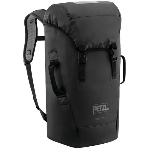 Petzl Transport 30 black - Petzl Kletterausrüstung, geräumige und robuste Transporttasche für Kletter- und Bergsportzubehör, ideal für Outdoor-Abenteuer.