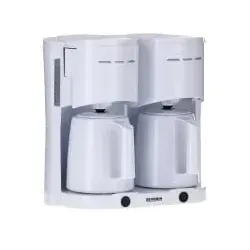 SEVERIN Filterkaffeemaschine Duo 5830, 2 Thermokannen - Kaffeemaschine mit 2 Thermokannen (je 8 Tassen), ideal für große Mengen. Ausgestattet mit Durchbrühdeckeln für langanhaltenden Kaffeegenuss und praktischen Wasserstandsanzeigen.