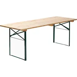 Biertisch 220x50x78cm - Premium Brauereiqualität - Bierzeltgarnituren, ideal für Veranstaltungen mit hoher Stabilität und Tragfähigkeit dank robustem Untergestell und runder Oberfläche, die Kratzer beim Stapeln vermeidet.