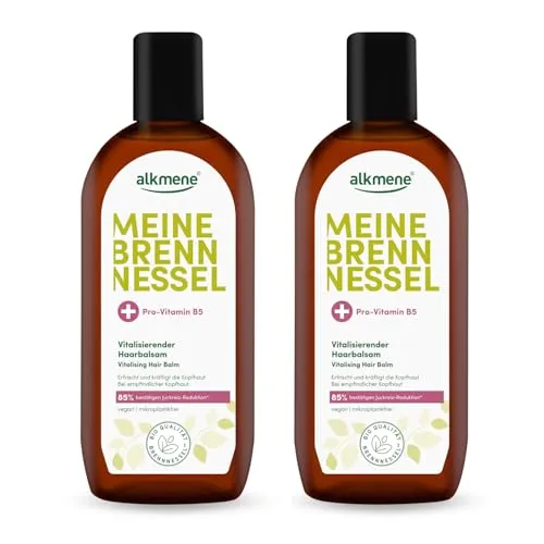 alkmene 2x Brennnessel Haarwasser mit Provitamin B5 250 ml - Brennessel Haarbalsam bei empfindliche Kopfhaut - Haartonikum