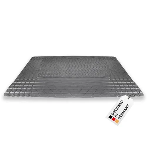 Alca Trunk Protect Universal Kofferraummatte 100x80cm schwarz - Fahrerhaus-Teppiche mit rutschfester, langlebiger Oberfläche und einfacher Reinigung - ideal für den Schutz Ihres Kofferraums.
