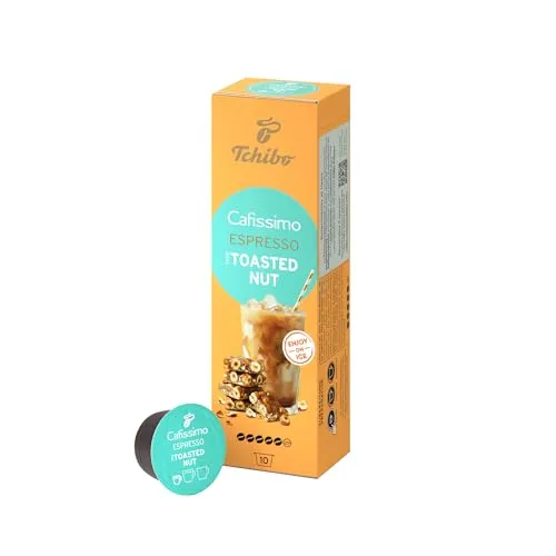 Tchibo Cafissimo Flavoured Summer Edition Espresso Toasted Nut Kaffeekapseln, 10 Stück, Espresso, Geschmack von gerösteten Nüssen, ohne Süßungsmittel, Limited Edition