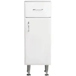 Leziter Bianca Plus 30 Unterschrank mit 1 Tür und 1 Schublade, weiß hochglanz - Praktischer Unterschrank für das Badezimmer, ideal für kleine Räume. Mit geräumigem Staufach und hochwertiger Verarbeitung in elegantem Hochglanz weiß. Lieferung montiert für sofortige Nutzung.
