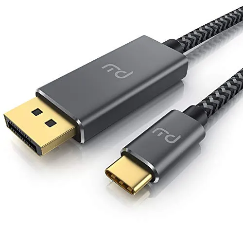 8K USB C auf Displayport Kabel 2m – UHD 3840 x 2160 @ 120 Hz – USB Typ C zu DP Konverter – Thunderbolt 3 Kompatibel MacBook Pro 2020 2019 2018 MacBook Air iPad Pro 2020 2018 XPS15 Surface Book