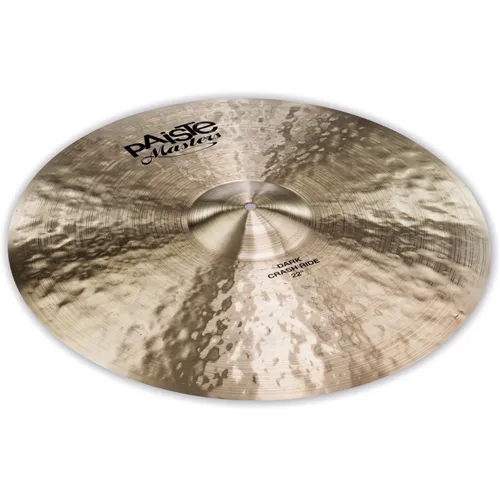 Paiste 22" Masters Dark Crash/Ride Becken - Das 22" Masters Dark Crash/Ride Becken von Paiste überzeugt durch leisen, verwaschenen Sticksound und handgemachte Qualität aus CuSn20 Bronze. Ideal für vielseitige Musikstile und optimale Klangvielfalt.