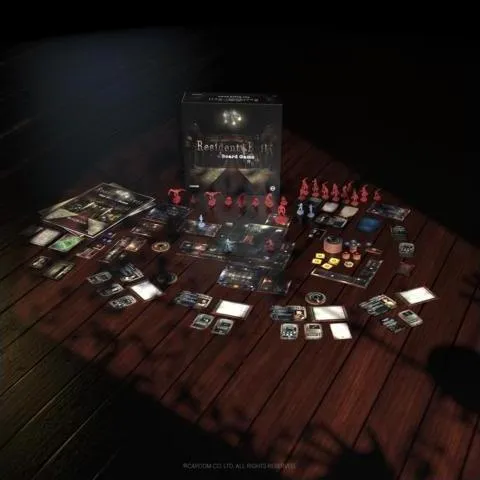 Resident Evil: das Brettspiel - Kooperatives Survival-Horror-Brettspiel für 1-4 Spieler, inspiriert von Capcoms Klassiker. Erlebe spannende Szenarien und herausfordernde Rätsel in einer offenen Welt voller Gefahren.