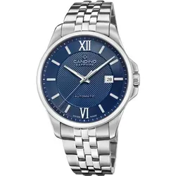 Candino Herren Analog Uhr Automatik UC4768/2 - Armbanduhren mit hochwertigem Saphirglas und robustem Edelstahl, ideal für stilbewusste Herren. Wasserdicht bis 5 bar und mit elegantem blauem Zifferblatt.