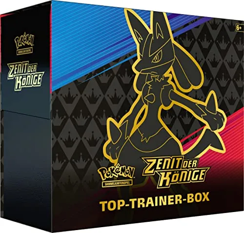 Pokémon-Sammelkartenspiel: Top-Trainer-Box Zenit der Könige - 10 Boosterpacks, inklusive Lucario-VSTAR und exklusivem Premium-Zubehör