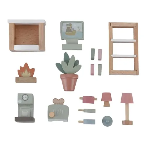 Little Dutch Puppenhaus Möbel Holz Spielset 17-teilig - Dekoration