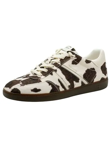 TAMARIS Slip-On Sneaker Damen, Gr. 38, cow print - Modischer Plateausneaker aus Lederimitat und Textil, vegan verarbeitet, mit elastischen Schnürsenkeln für optimalen Tragekomfort und trendigem Kuh-Style.