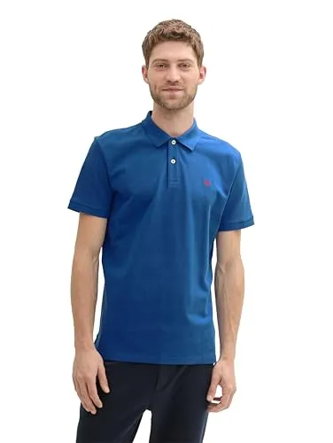 TOM TAILOR Herren Basic Piqué Poloshirt, 11132 - Advanced Blue, XXL