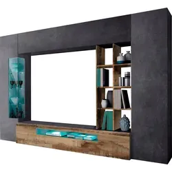 INOSIGN Wohnwand "New Egypt" - Anbauwand für stilvolle Wohnzimmer - Moderne Wohnwand aus FSC-zertifiziertem Holzwerkstoff mit viel Stauraum und grifflosen Türen. Ideal für ein elegantes und aufgeräumtes Wohnzimmer.