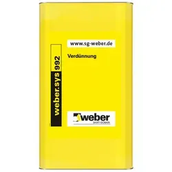 weber.sys 992 - Hochwertiges Reinigungsmittel für Bitumen - Hochwertiges Reinigungsmittel auf Lösemittelbasis, ideal für Bitumen und Reaktionsharze. Hoher Reinigungseffekt und 36 Monate lagerfähig.