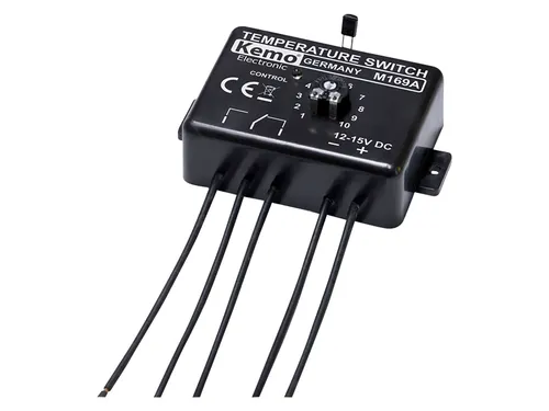 Kemo M169A Temperaturschalter - Thermostat 12V/DC - Sonstige Elektronik & Messtechnik - Einstellbarer Temperaturschalter mit einem Schaltbereich von 0-100°C, ideal für präzise Temperaturkontrolle in verschiedenen Anwendungen.