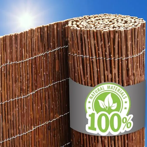 UrFence Balkon Sichtschutz Weide 140x300 cm - Wetterfeste Balkonverkleidung - Gestalte deinen Balkon zur Wohlfühloase! Die edle Weidenmatte bietet effektiven Wind- und Sichtschutz und sorgt für eine angenehme Atmosphäre. Stabil und nachhaltig aus 100% Weide, einfach zu montieren und vielseitig einsetzbar.