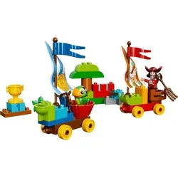 LEGO Duplo Seifenkistenrennen 10539 – Abenteuer mit Captain Hook - Erlebe spannende Seifenkistenrennen mit Captain Hook und Skully! Das LEGO® DUPLO® Set fördert Kreativität und motorische Fähigkeiten und bietet endlosen Spielspaß für Kinder von 2 bis 5 Jahren.