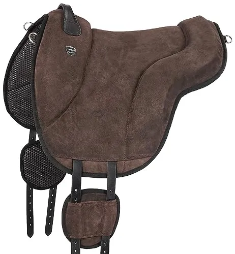 Equinate Reitpad California Wildleder Bareback Pad - Reiten: Hochwertiges Wildleder-Reitpad mit rutschfester Neopren-Unterseite und atmungsaktiver Polsterung für optimalen Halt und Komfort.