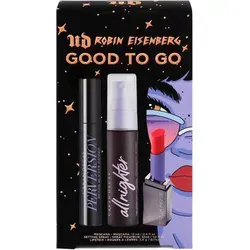 PERVERSION MASCARA SET 3 TEILE - Hochwertiges 3-teiliges veganes Make-up-Set aus Frankreich mit Fixierspray, volumengebender Mascara und Lippenstift. Ideal für langanhaltende Schönheit und als Geschenk für jeden Anlass.