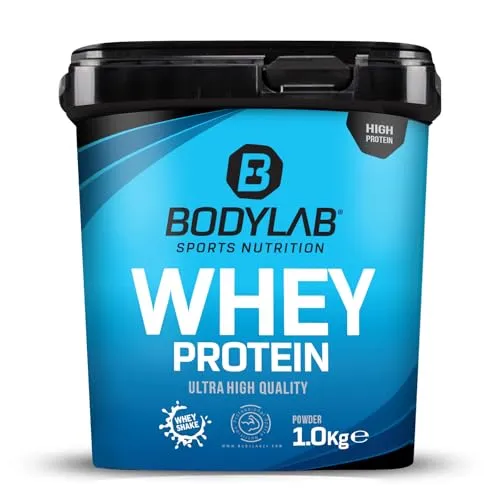 Bodylab24 Whey Protein Pulver, Honig Cerealien, 1kg - Hochwertiges Whey Proteinpulver für eine schnelle Eiweißversorgung nach dem Training. Ideal für Fitness und Muskelaufbau. Perfekte Löslichkeit in Milch und Wasser, ohne künstliche Zusatzstoffe.