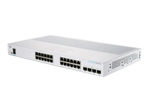 Cisco CBS250-24T-4G Switch II - Robuster 24-Port Switch für professionelle Netzwerklösungen, bietet hohe Leistung und Zuverlässigkeit, ideal für geschäftliche Anwendungen.