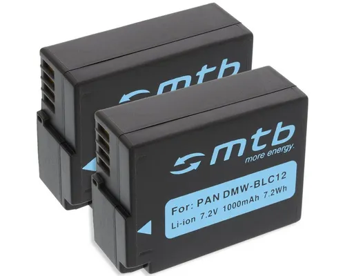 mtb more energy [BAT-262 - Li-Ion] Kamera-Akku kompatibel mit Akku-Typ Panasonic DMW-BLC12 1000 mAh (7,2 V), passend für: Panasonic Lumix DMC-FZ200, FZ300, FZ1000, FZ1000 II, FZ2000…