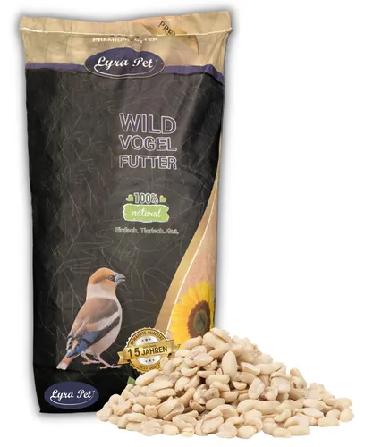 Lyra Pet® Erdnusskerne halbe blanchiert 25 kg - Vogelhauptfutter für gesunde Wildvögel, 100 % natürlich und ohne Zusatzstoffe. Knackige Erdnüsse sind energiereich und ideal für die Ganzjahresfütterung.