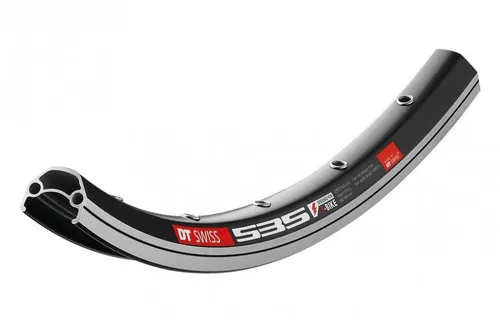 DT Swiss E 535 26 Zoll Felge Schwarz 36 Loch Non Disc - Hochwertige DT Swiss Felge E 535 für E-Bikes, ideal für große Reifen. Mit verstärktem Profil und tubeless ready, bietet sie Stabilität und Langlebigkeit für anspruchsvolle Einsätze.