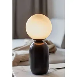 Nordlux Tischleuchte Notti - Stilvolle Tischleuchte aus mundgeblasenem Glas, mit organischem Design in Braun. Ideal für ein gemütliches Ambiente in Ihrem Wohnraum.