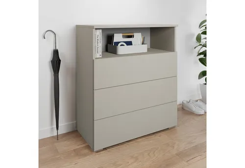 Kommode OTTO HOME "Paris" – Kaschmir, 3 Schubkästen, B: 70cm, H: 80cm - Elegante Kommode der Marke "OTTO home" mit 3 praktischen Schubkästen. Ideal für stilvollen Stauraum und einfache Selbstmontage. Verleiht deinem Zuhause einen modernen Touch.