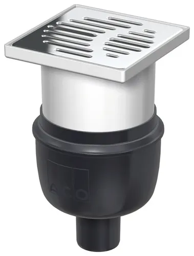 ACO Easyflow Bodenablauf DN50/150x150/90Grad/1,0l/s Kst/K3 - Hochwertiger Bodenablauf für effiziente Entwässerung, ideal für verschiedene Anwendungen. Mit geprüfter Qualität und stabiler Halterung.