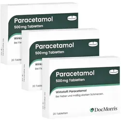 DocMorris Paracetamol 500 mg Tab Trio 3X20 St