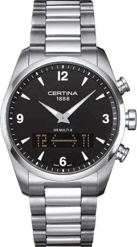 Herrenuhr Certina DS MULTI-8 - Elegante Armbanduhr für Herren mit Chronograph und 10 atm Wasserdichtigkeit, ideal für Sport und Alltag. Saphirglas schützt vor Kratzern.