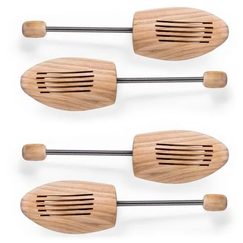Blumtal® Schuhspanner für Damen und Herren aus Echtholz im 2er Set - Knickschutz Schuhe - Schuhstrecker Kiefernholz - Schuhspanner Herren - Schuspanner Damen - Shoe Tree- Schuhstrecker - Gr. 46-47
