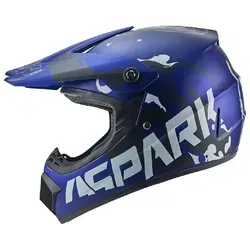 FunSport-Factory Motocrosshelm Spark für Kinder | Offroad Helm XL 59 cm - Robuster Motocrosshelm für Kinder mit 4 Belüftungsöffnungen und UV-beständiger Außenschale. Ideal für Motocross und Offroad-Einsätze. Sicherer Sitz dank stufenlos verstellbarem Schnellverschluss.