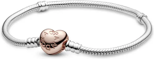 Pandora Armband Pandora Moments Herz und Schlangen-Gliederarmband 580719 Damenarmband
