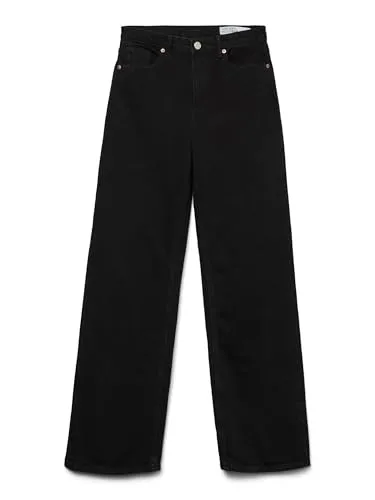 Vero Moda Jeans - Comfort fit - Schwarz - W27/L30 - Jeans in High Waist und Comfort fit, weit geschnitten mit 5-Pocket-Design, ideal für einen entspannten Look.