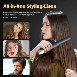 Mini-Reiseglätteisen Kabelloser Haarglätter 2 in 1 - Glätteisen für unterwegs mit 3000mAh Akku und 20-Sekunden Aufheizzeit. Ideal für perfektes Styling ohne Kabelsalat – perfekt für Reisen!