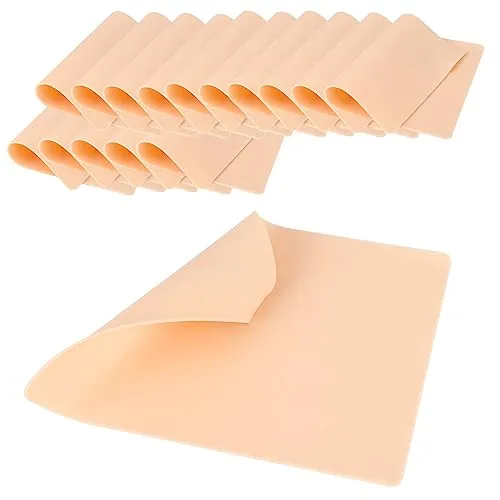 Stück Tattoo-Übungshaut,Kunsthaut Zum Doppelseitige Professionelle Kunsthaut Zum Temporären Üben Von Tattoo-Schablonen Für Anfänger Und Erfahrene Tätowierer 18.8cm*14.2cm*1mm 15