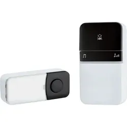 SILVERCREST Funkklingel ohne Batterie - 2 Signalarten, 16 Töne - Türklingelanlage ohne Batterien, umweltfreundlich und mit 16 verschiedenen Melodien für individuelle Ansprüche. Inklusive Montagematerial und 5 Namensschildern.