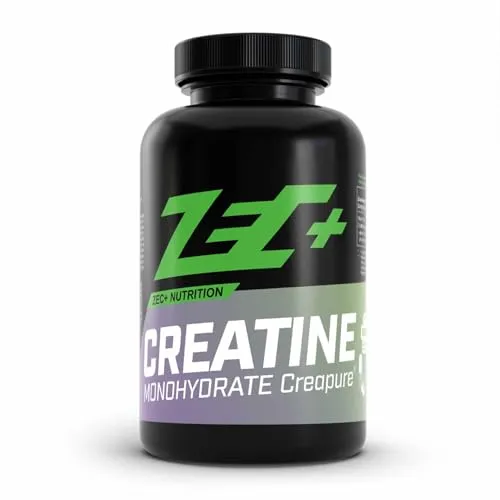 Zec+ Nutrition Creatine Monohydrate Creapure – Hochwertiges Kreatin - Aminosäure Kreatin: Creapure garantiert höchste Reinheit und Wirksamkeit für optimale Leistung im Fitness- und Kraftsport.