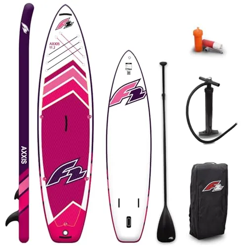 F2 Stand up Paddle 341cm AXXIS - Unisex, pink spitz 11,2" - Das F2 Axxis Unisex Stand up Paddle Set mit 341 cm Länge und spitzem Design sorgt für ein stabiles Fahrverhalten und viel Spaß auf dem Wasser.