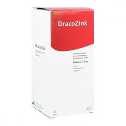 Zinkleimbinde Dracozink 10cmx10M – Effektive Stütz- und Kompressionshilfe - Arzneimittel zur Behandlung von phlebologischen und lymphatischen Erkrankungen, trocknet innerhalb von 24 Stunden und wirkt kühlend für optimale Stabilisierung.