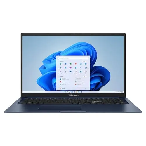ASUS Vivobook 17 | Quiet Blue (X-Serie) | 17,3" FHD | Core i5 1335U | RAM: 12GB | SSD: 2TB | Windows 11 Pro | Office 2024 Pro #mit Notebooktasche