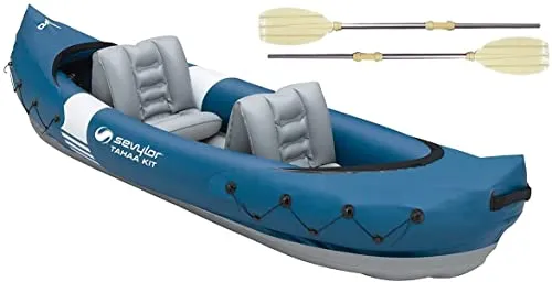 Sevylor Tahaa Kit Aufblasbares Kajak 312 x 92 cm - Kanus - Leichtes aufblasbares Kajak mit kompakten Maßen für einfache Handhabung und Transport, ideal für entspannte Ausflüge auf dem Wasser.