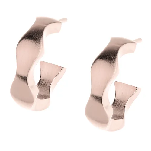 Ernstes Design Evia Ohrringe Creolen E578 Edelstahl vergoldet Halbcreolen