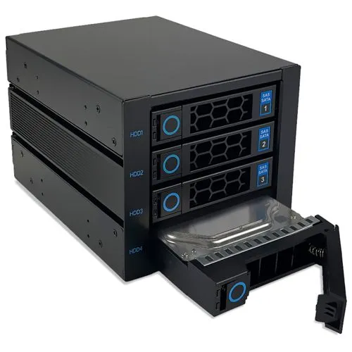 FANTEC WR-C3141-12G - 6G SAS SATA Backplane Gehäuse für 4 HDD/SSD, schnelle Montage und Hotswap-Funktion für effiziente Datenverwaltung