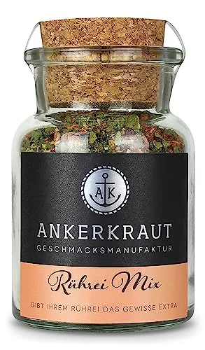 Ankerkraut Rührei Gewürz, für Omelette und Rührei, auch für Veganer und Vegetarier, zuckerfrei, 80 g im Korkenglas