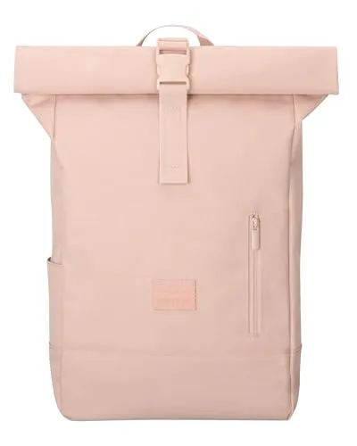 Johnny Urban Robin Medium in Rosa - Rolltop Rucksack, aus recyceltem, wasserabweisendem Polyester, ideal für aktiven Lifestyle und flexiblen Stauraum
